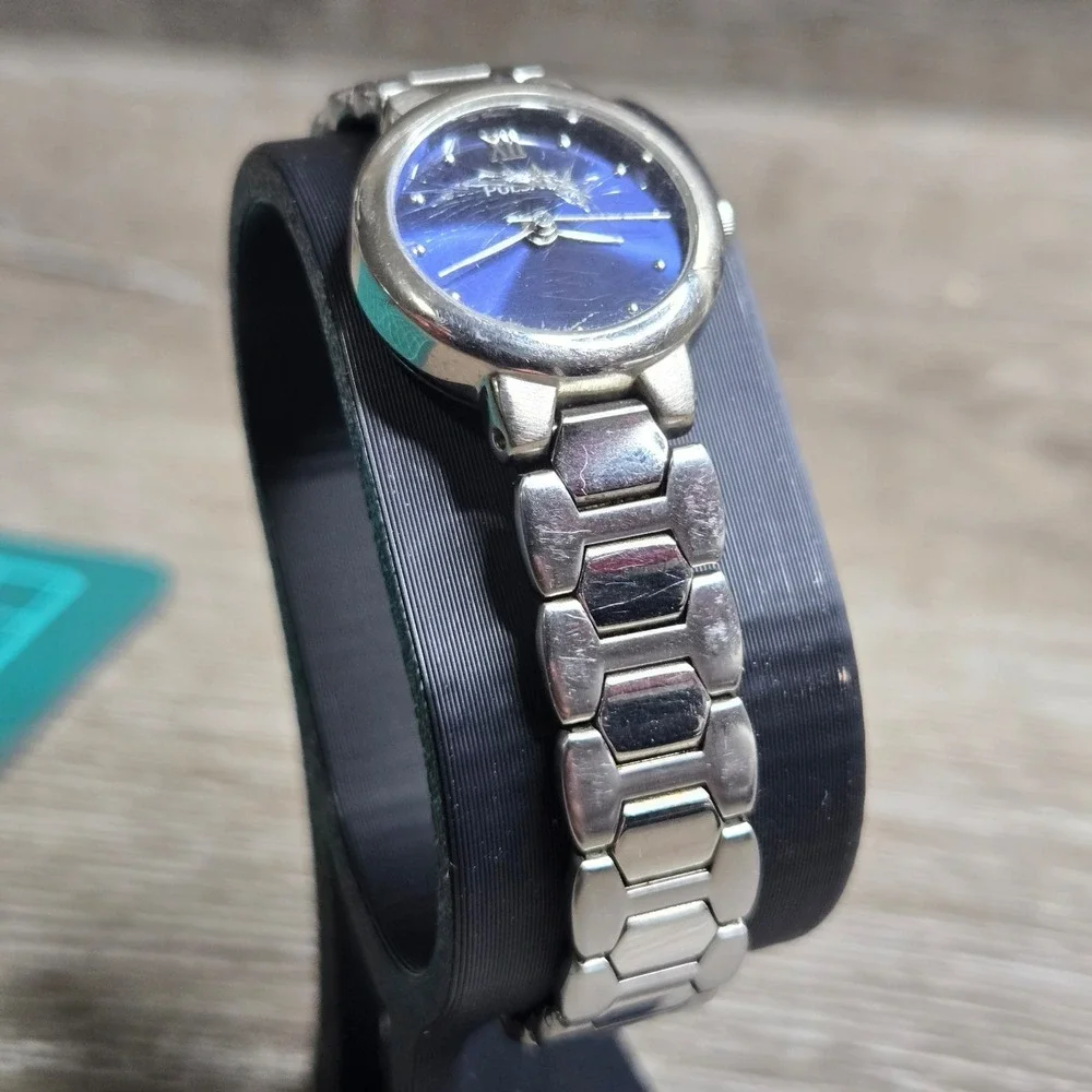 Pulsar Women's Watch Round Blue Dial Steel Bracelet 600064 V501-X356 Repair